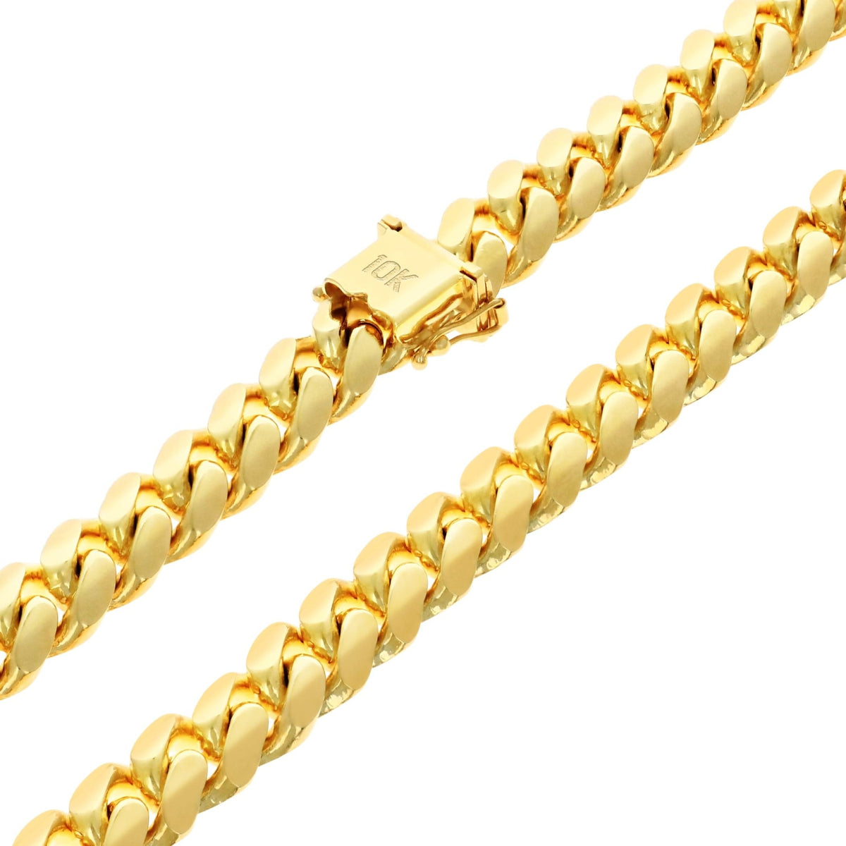 10k Yellow Gold Cuban Link Chain Necklace H60501