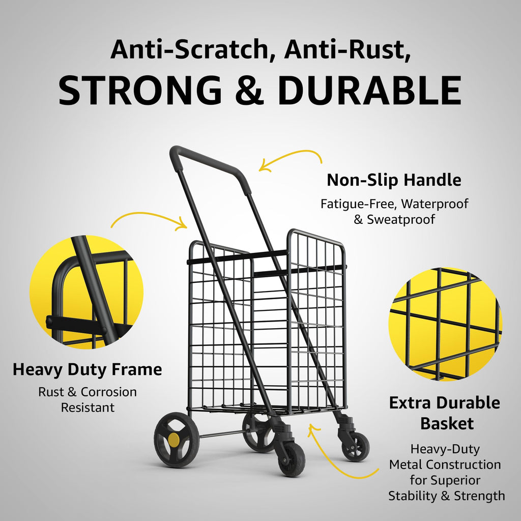 Black Foldable Lightweight Utility Cart C568