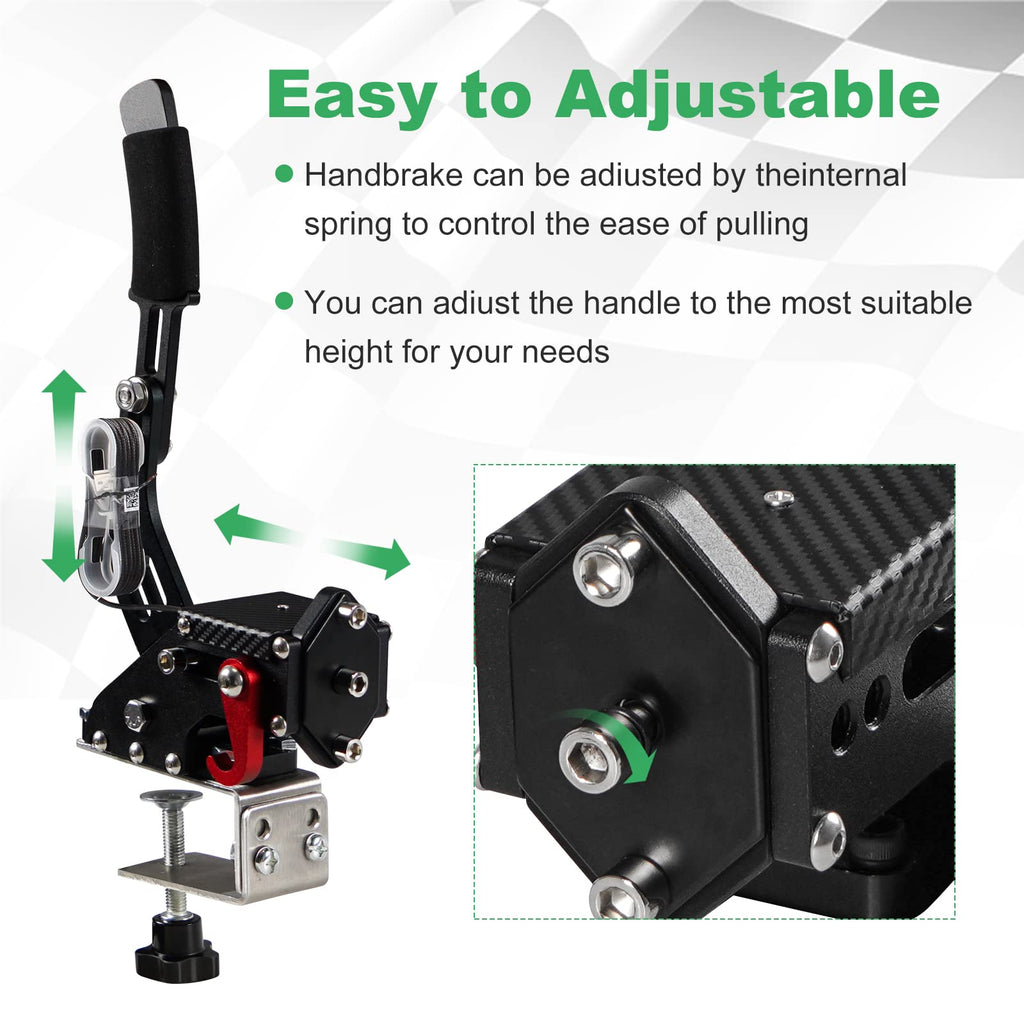 2-in-1 USB Handbrake with Hall Sensor and Clamp A13778