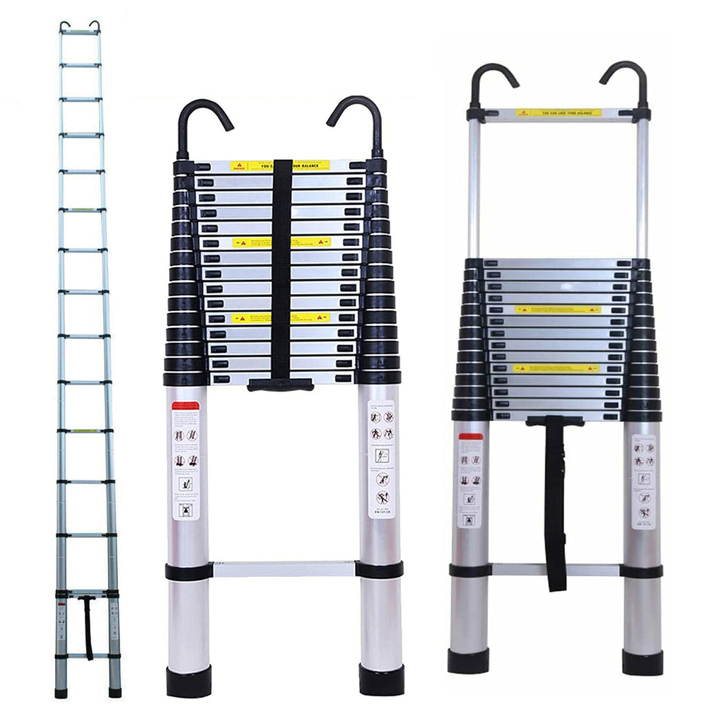 20.34 FT Aluminum Telescoping Ladder 330 Lb Capacity W218452