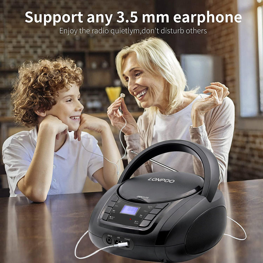 Portable CD Player Boombox with Speakers O336611