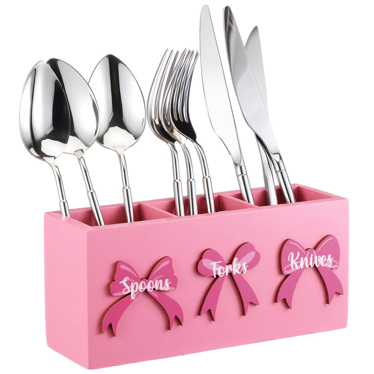 Pink Wood Utensil Holder H597363