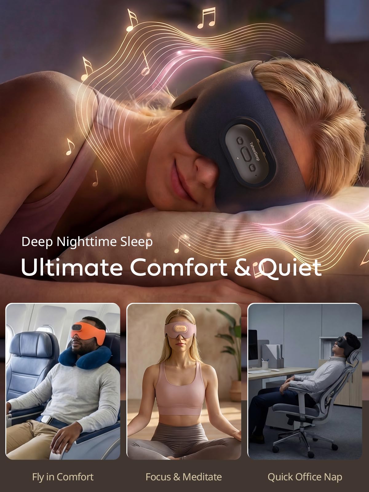 Ultra-Thin Adjustable Sleep Mask with Bluetooth 5.4 L64337