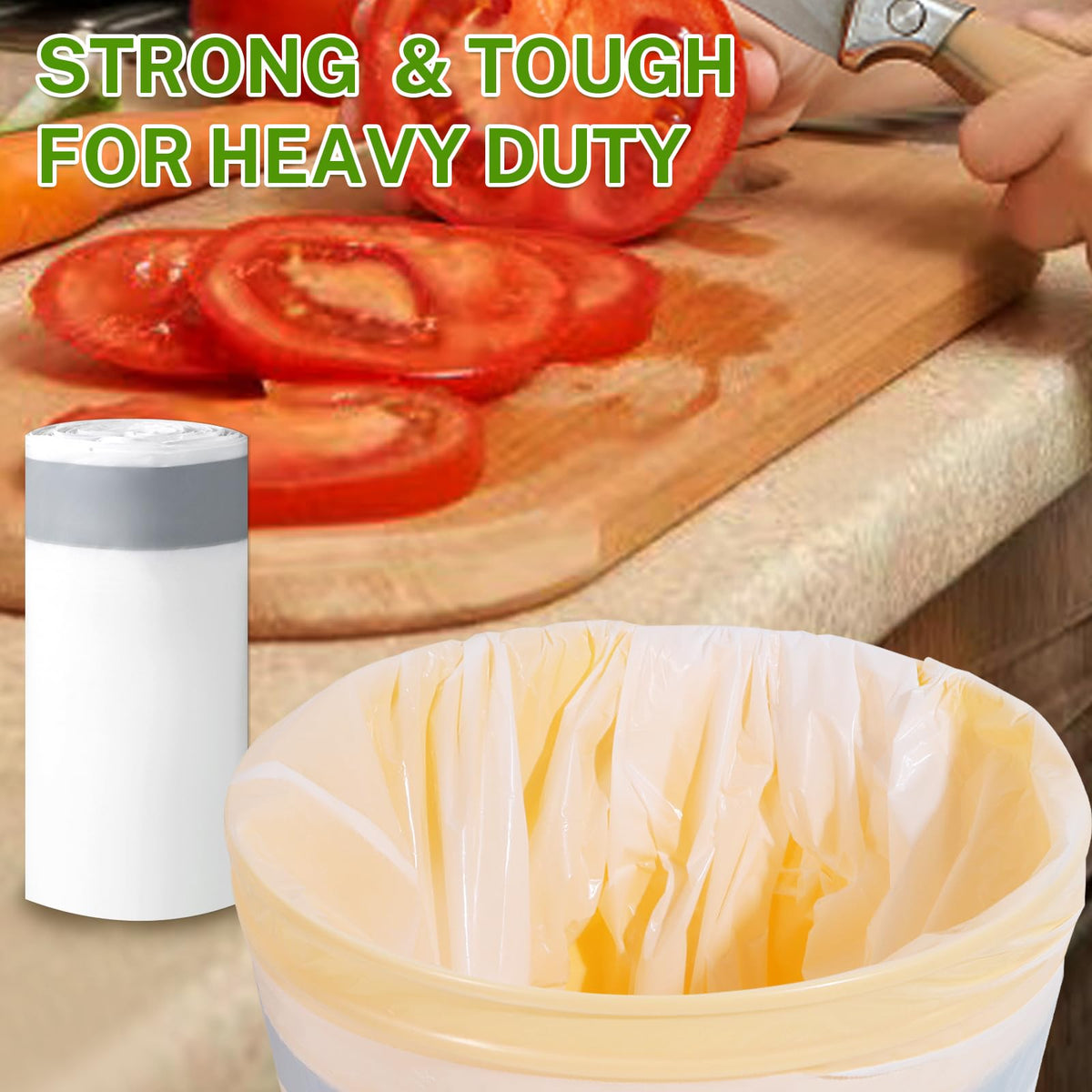 10 Gallon White 1 Mil Drawstring Trash Bags 75 Count P349
