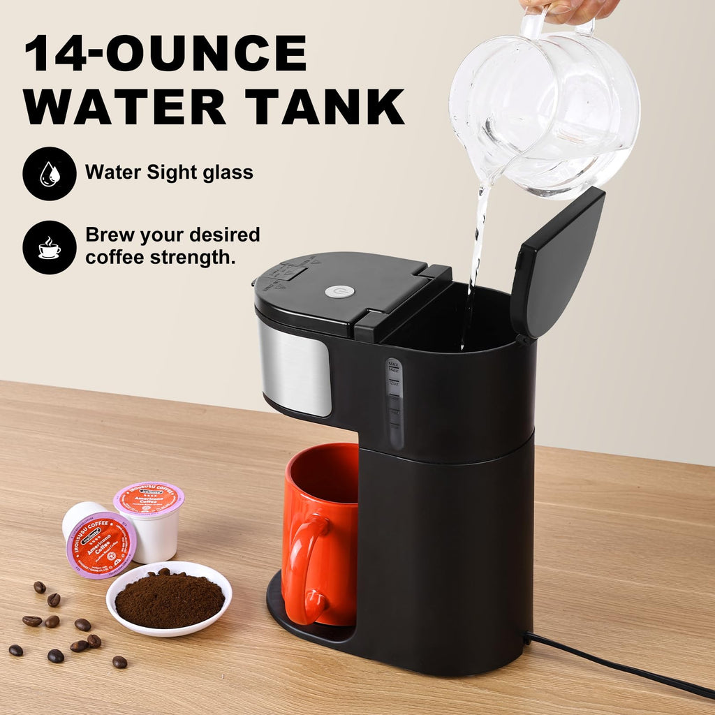K Cup Single Serve Coffee Maker 2 in 1 J868920