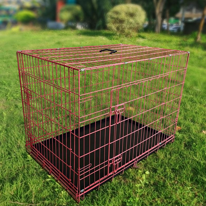 48-Inch Folding Metal Dog Crate with Divider, Tray, and Carry Handle K553023