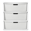 Opaque White 3-Drawer Plastic Storage Tower S143