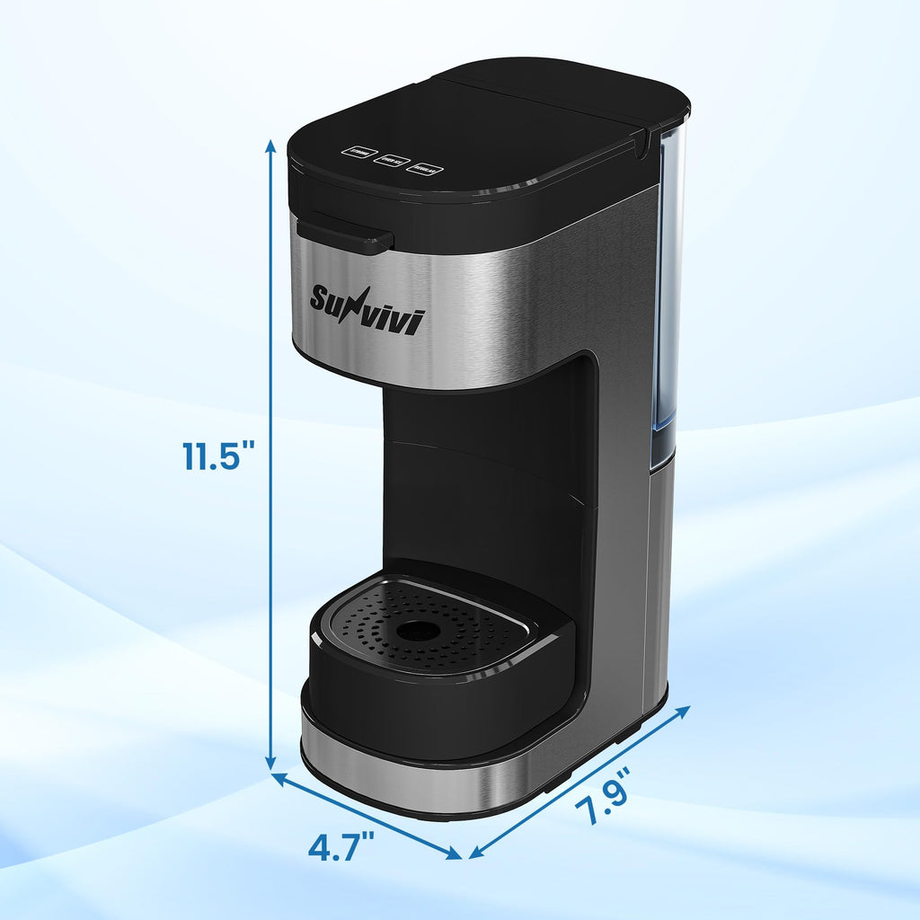 3-in-1 Single Serve Coffee Maker with Removable Water Reservoir, Black X354
