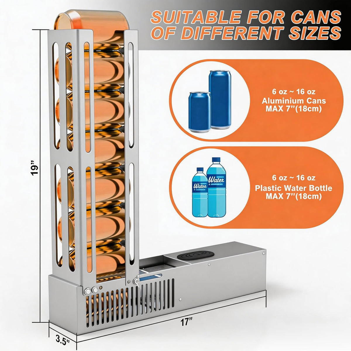 Electric Can Crusher, 8oz&12oz&16oz Automatic W64371