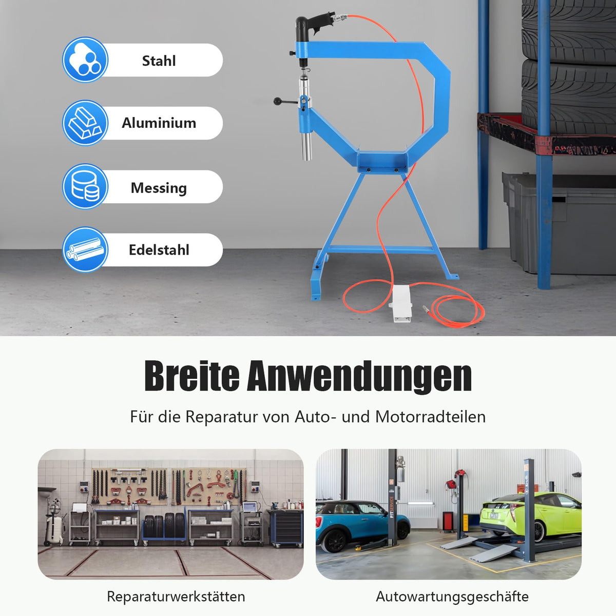 Pneumatic Planishing Hammer, 3 Anvils Y519208