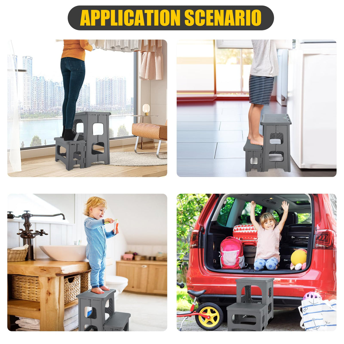 Folding 2-Step Non-Slip Step Stool H2460