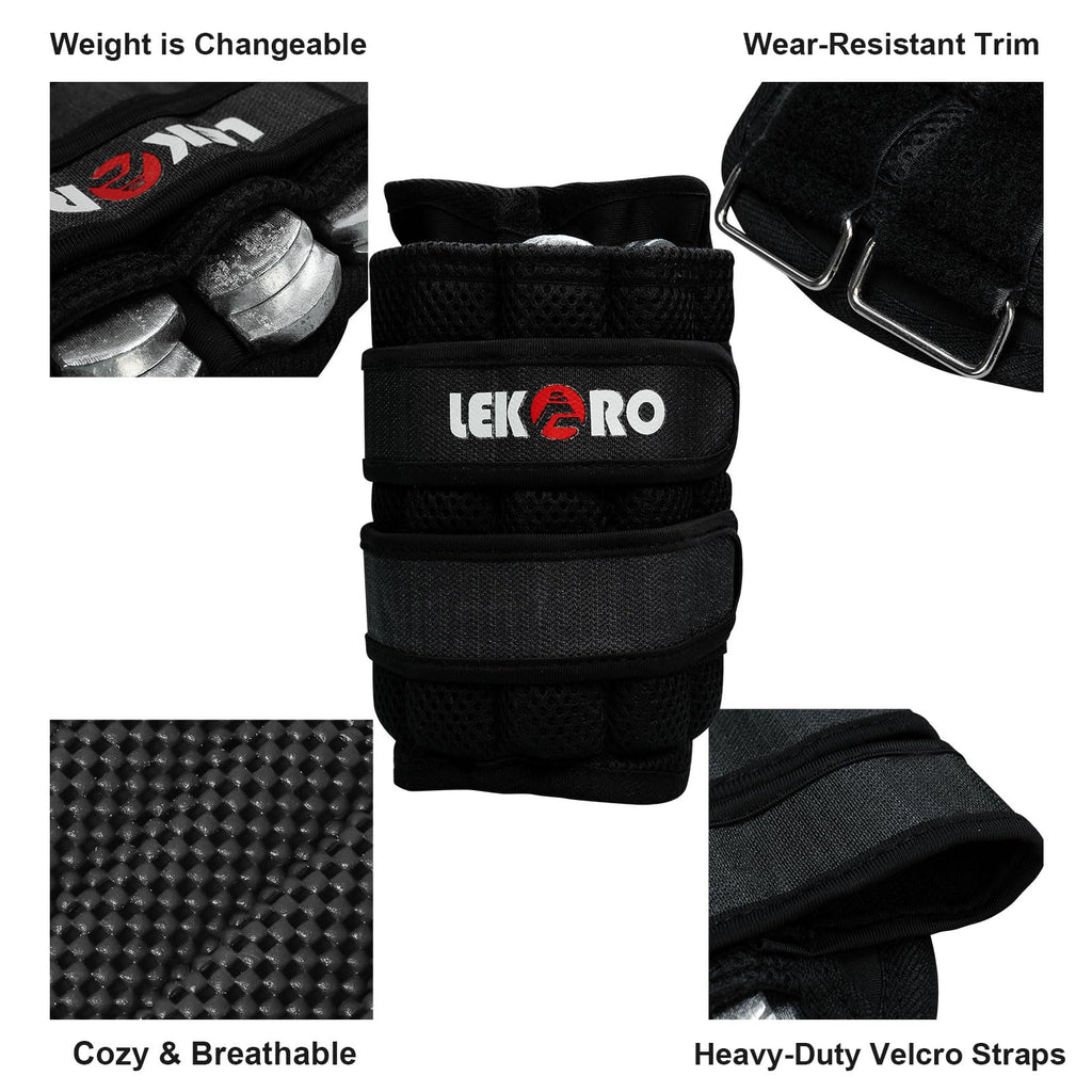 Ankle Weights Wrist Weights, 1 Pair Adjustable Removable Steel J492