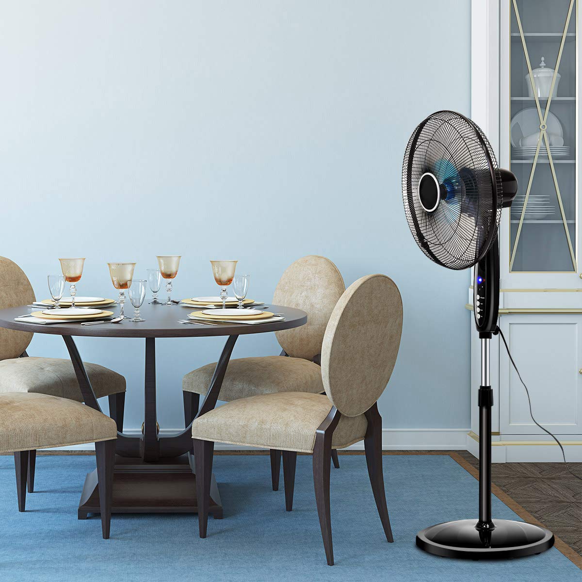 16" Oscillating Pedestal Fan with Remote Control H541889