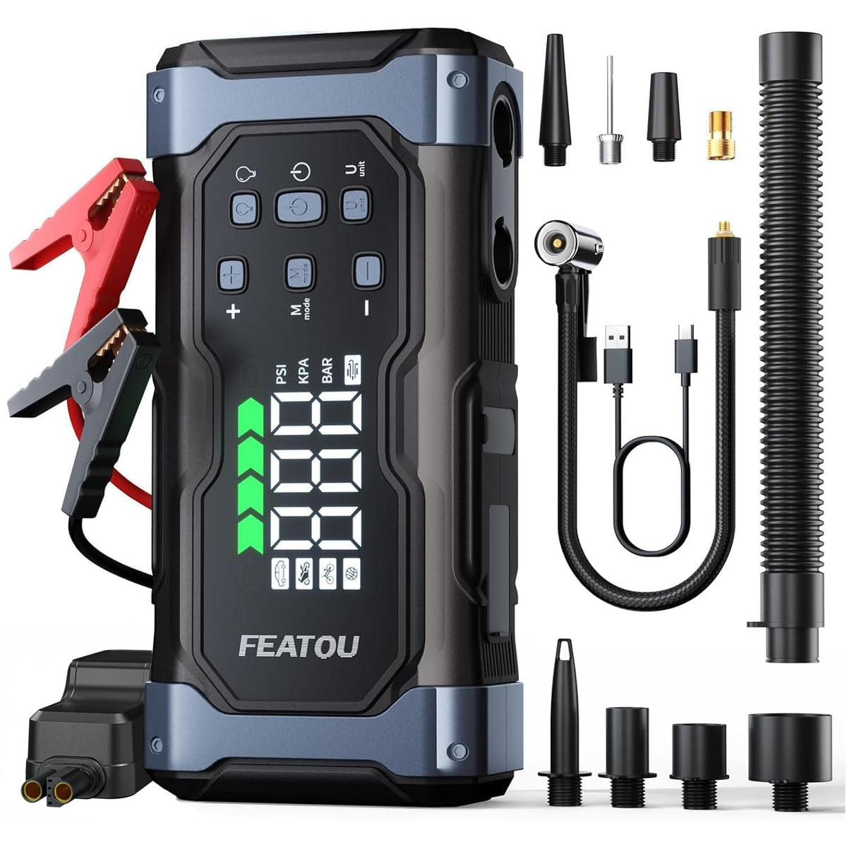 9000A Jump Starter with Air Compressor I626885