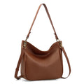 Genuine Leather Hobo Crossbody Bags with 2 Detachable Straps N590