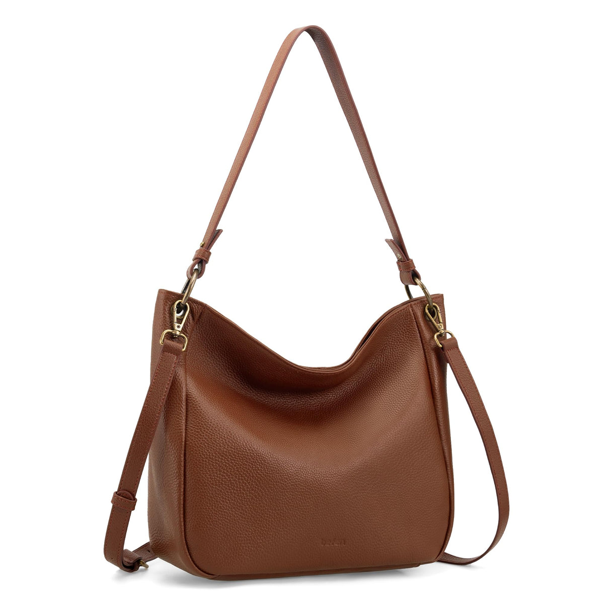 Genuine Leather Hobo Crossbody Bags with 2 Detachable Straps N590