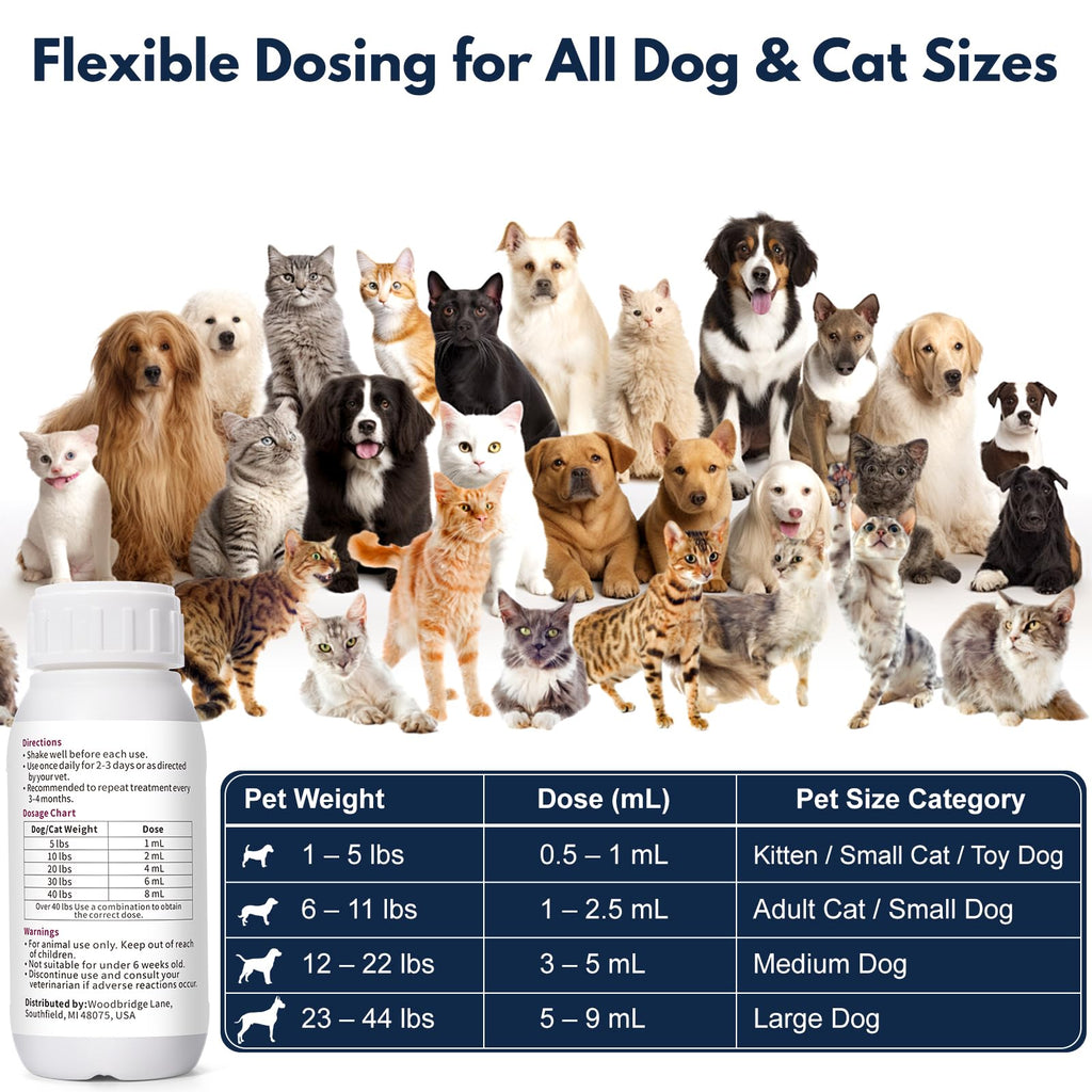 Dewormer Liquid for Dogs & Cats, 100ml D3984