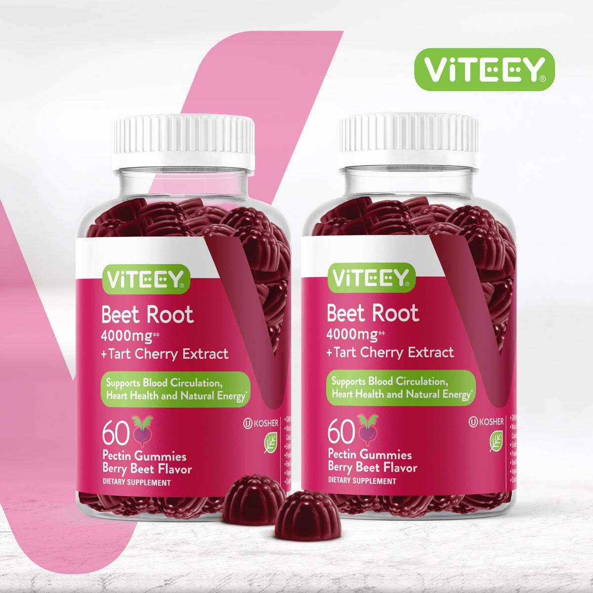 Beet Root Gummies 4000mg & Tart Cherry Q97873