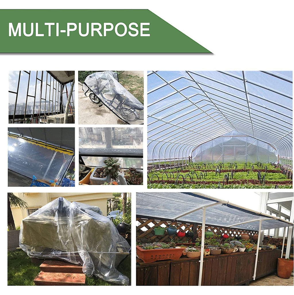Heavy Duty Waterproof Clear 3x3ft Poly Tarp with Grommets O529