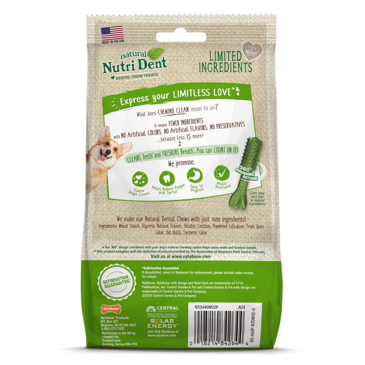 Natural Dog Dental Chews Mini 32 Count D477356