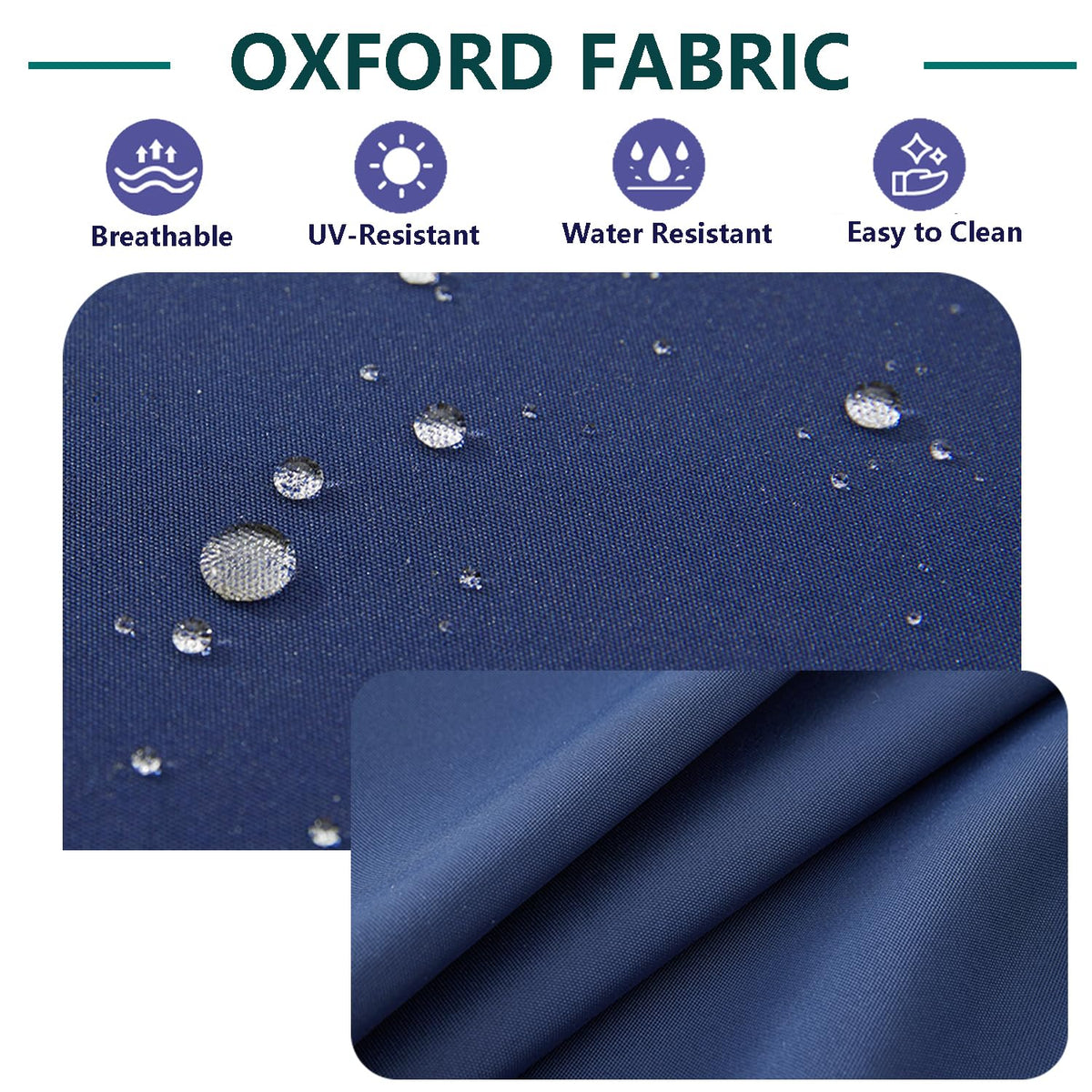 Patio Cushion Covers 16x16x2.5 Navy Blue 2 Packs Z237815