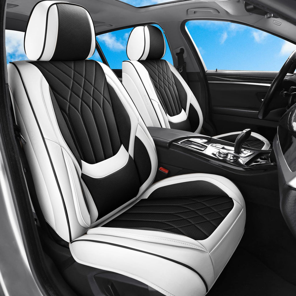 Black White Car Seat Covers Full Set E5634