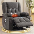 Swivel Rocker Recliner Chair with Massage and Heat Y21597