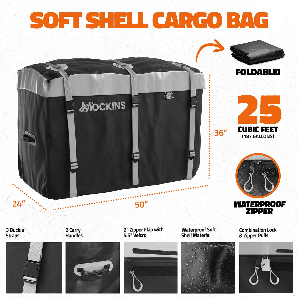 Aluminum Hitch Cargo Carrier & Cargo Bag A60282