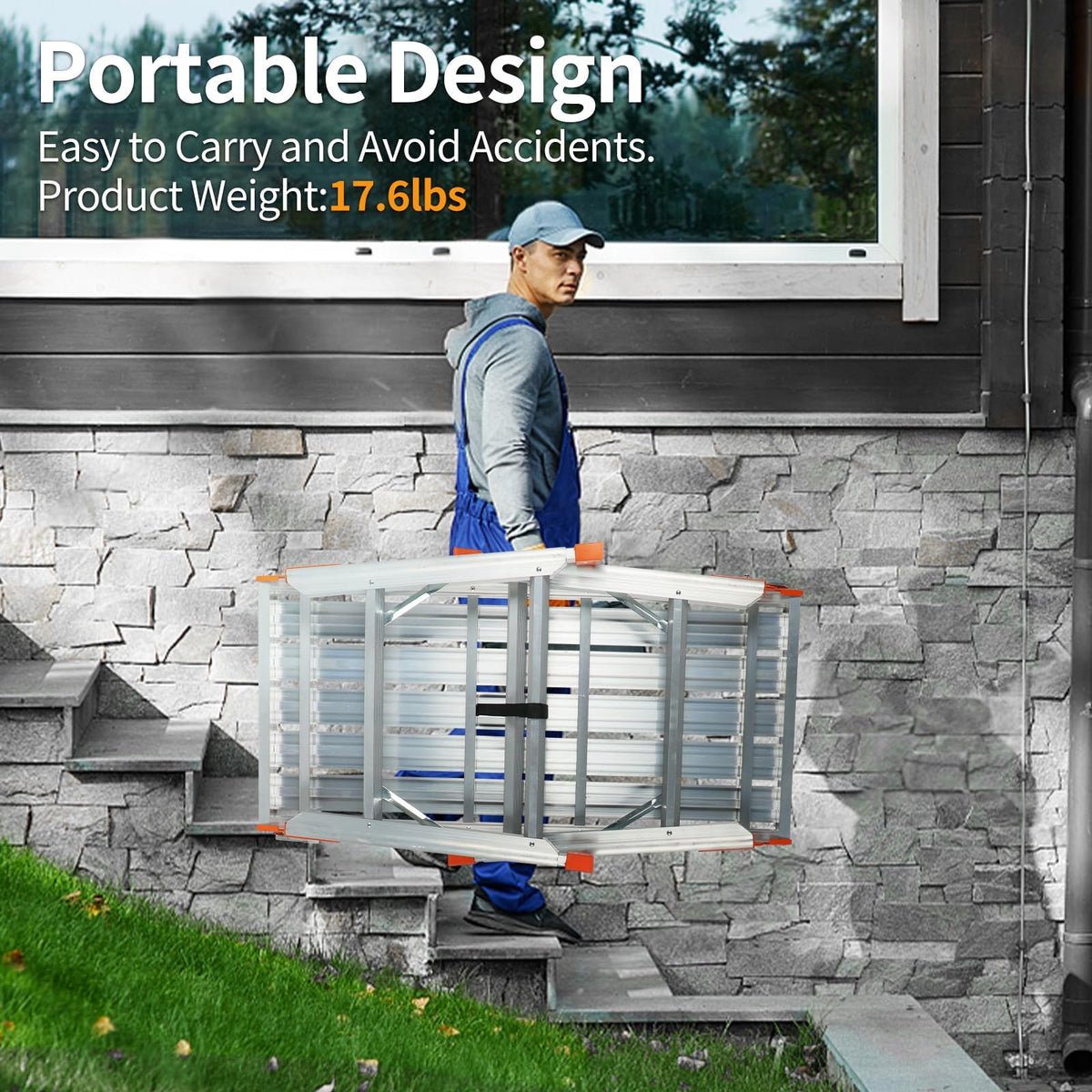 Adjustable Aluminum Folding Work Platform 330 lbs Capacity S4890