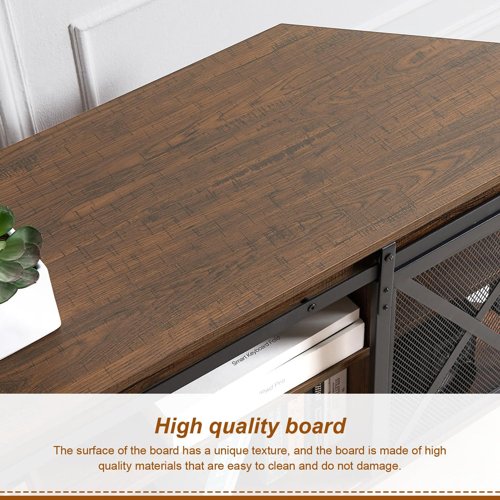 Brown Corner TV Stand with Storage B732