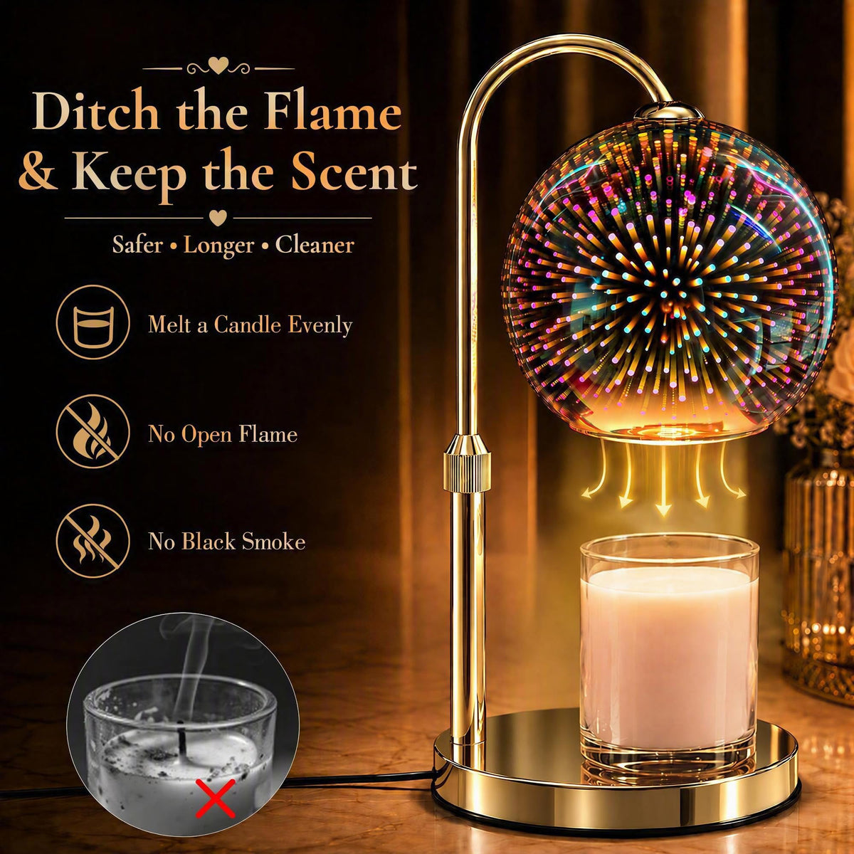 Candle Warmer Lamp Dimmable Timer I2893