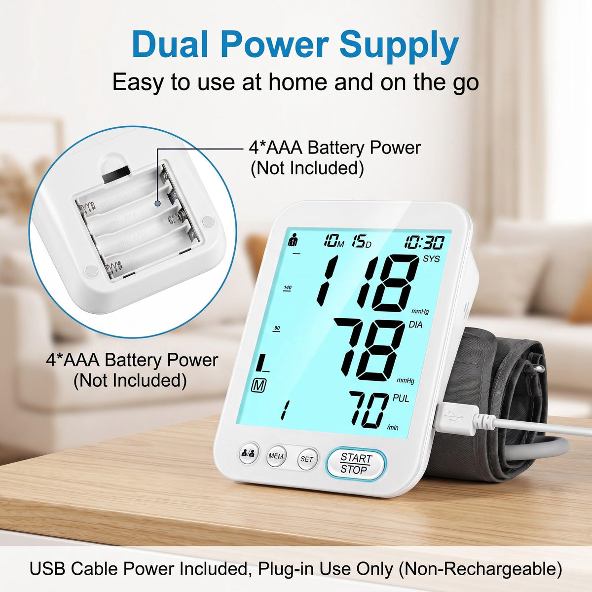 Blood Pressure Monitor Upper Arm with Storage Bag F2031