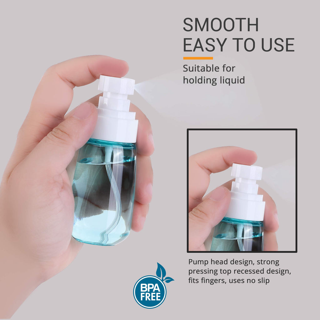 2 Pack Small Travel Spray Bottle 2oz/60ml T478341