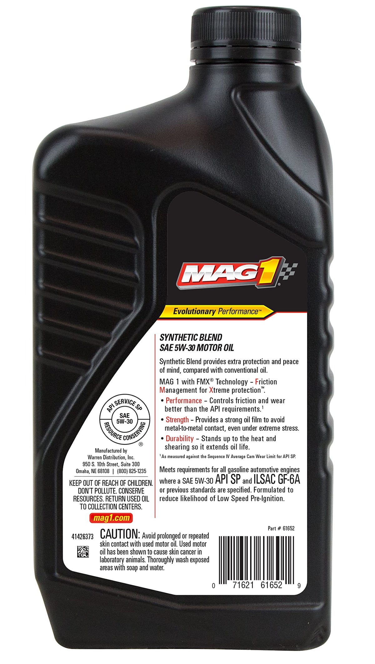 5W-30 Synthetic Blend Motor Oil 1 Quart G36486