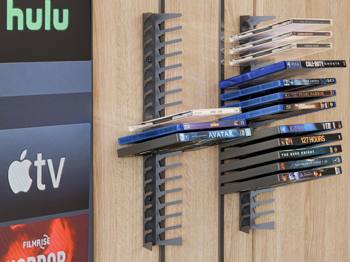 Metal Wall Mounted Video Game Storage Shelves 4-Pack Z5538