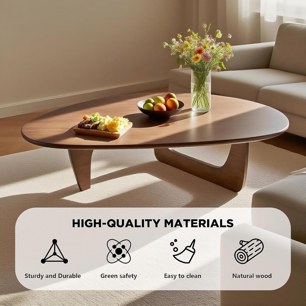 Solid Wood Oval Coffee Table 35"Lx24"Wx16"H T619