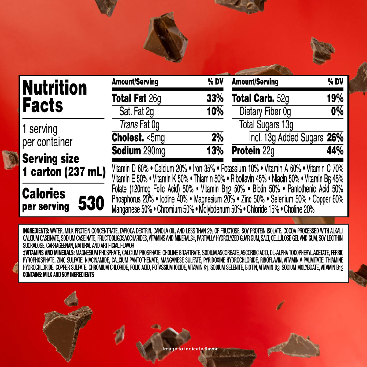 High Calorie Nutritional Drink, Chocolate, 8 Fl Oz, 24 pk H768658