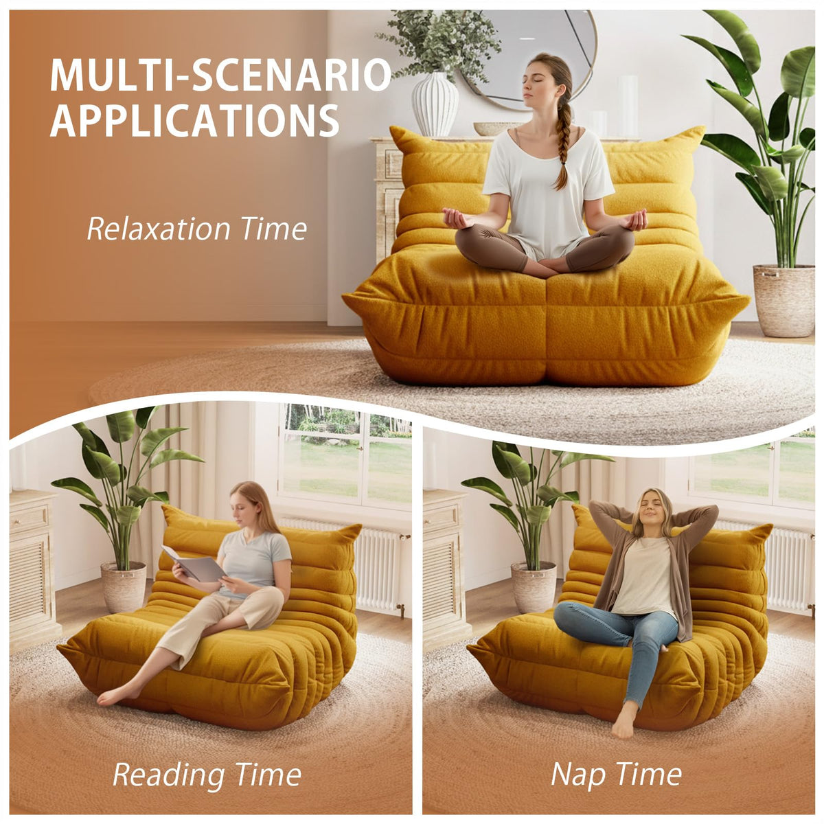 Oversized Memory Foam Bean Bag Chair D8626