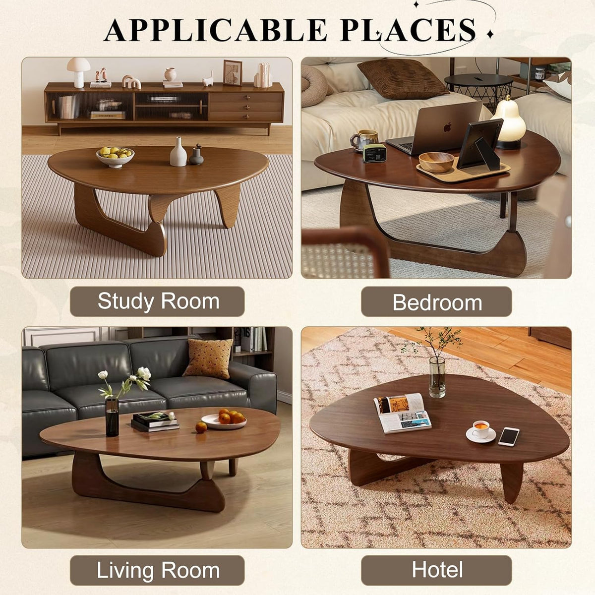 Solid Wood Oval Coffee Table 35"Lx24"Wx16"H T619