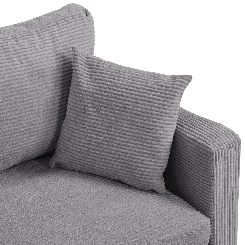 Light Gray 2 Seat Loveseat Sofa I22181