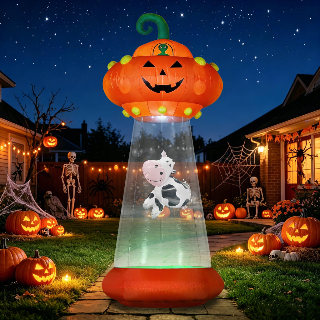 8 FT Inflatable Pumpkin UFO Decoration P6940