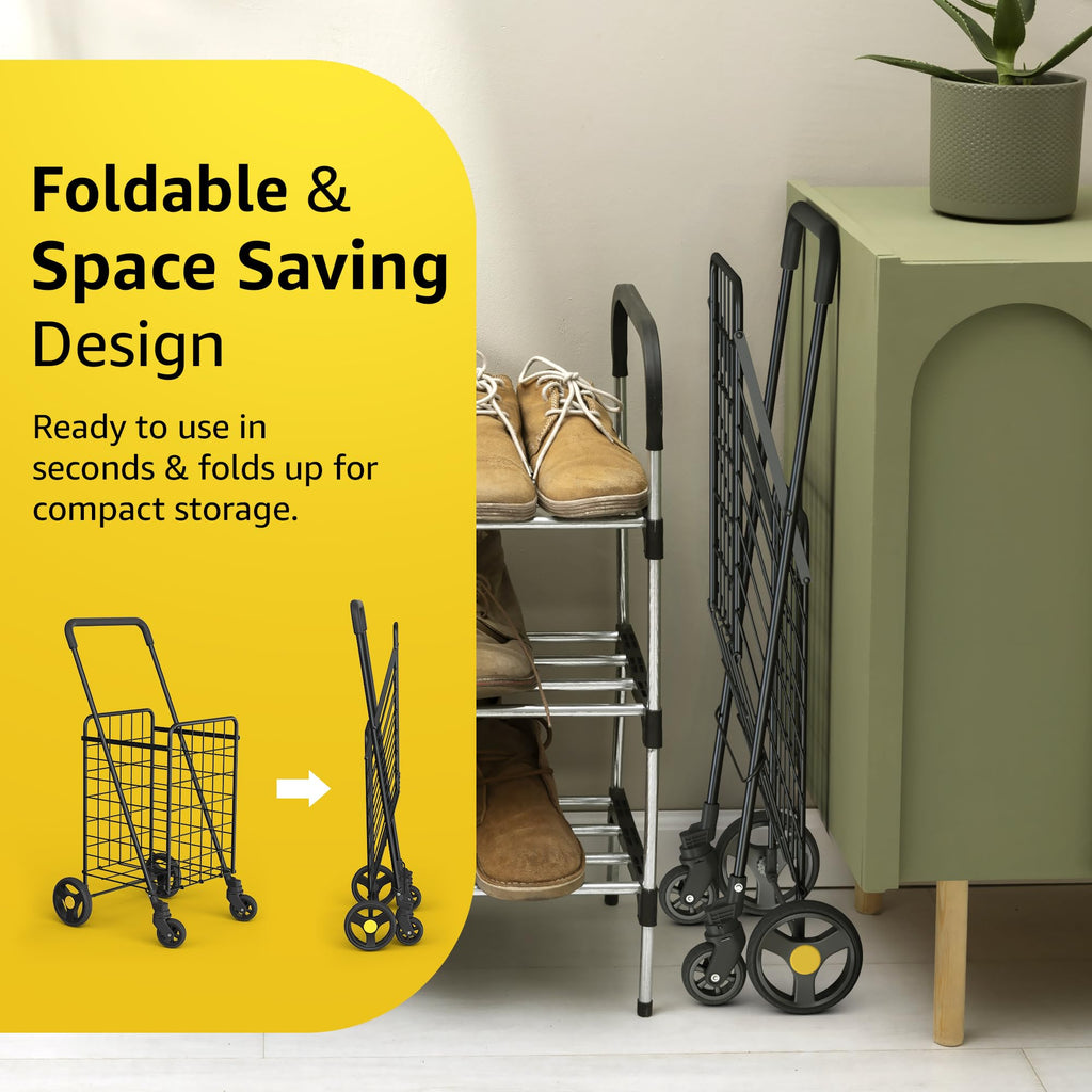 Black Foldable Lightweight Utility Cart C568