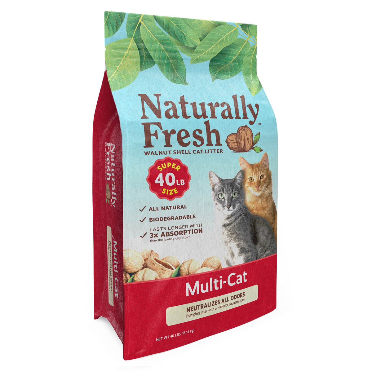 Unscented Walnut Shell Cat Litter 40 Lbs S2346