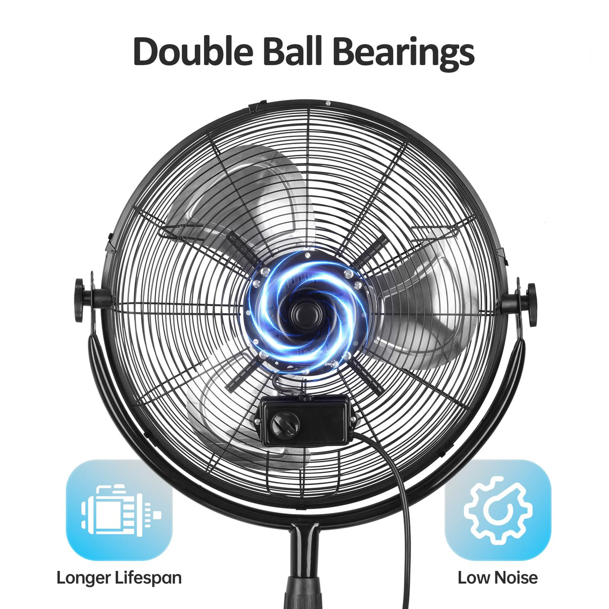 20 Inch Heavy Duty High Velocity Metal Stand Pedestal Fan I199045