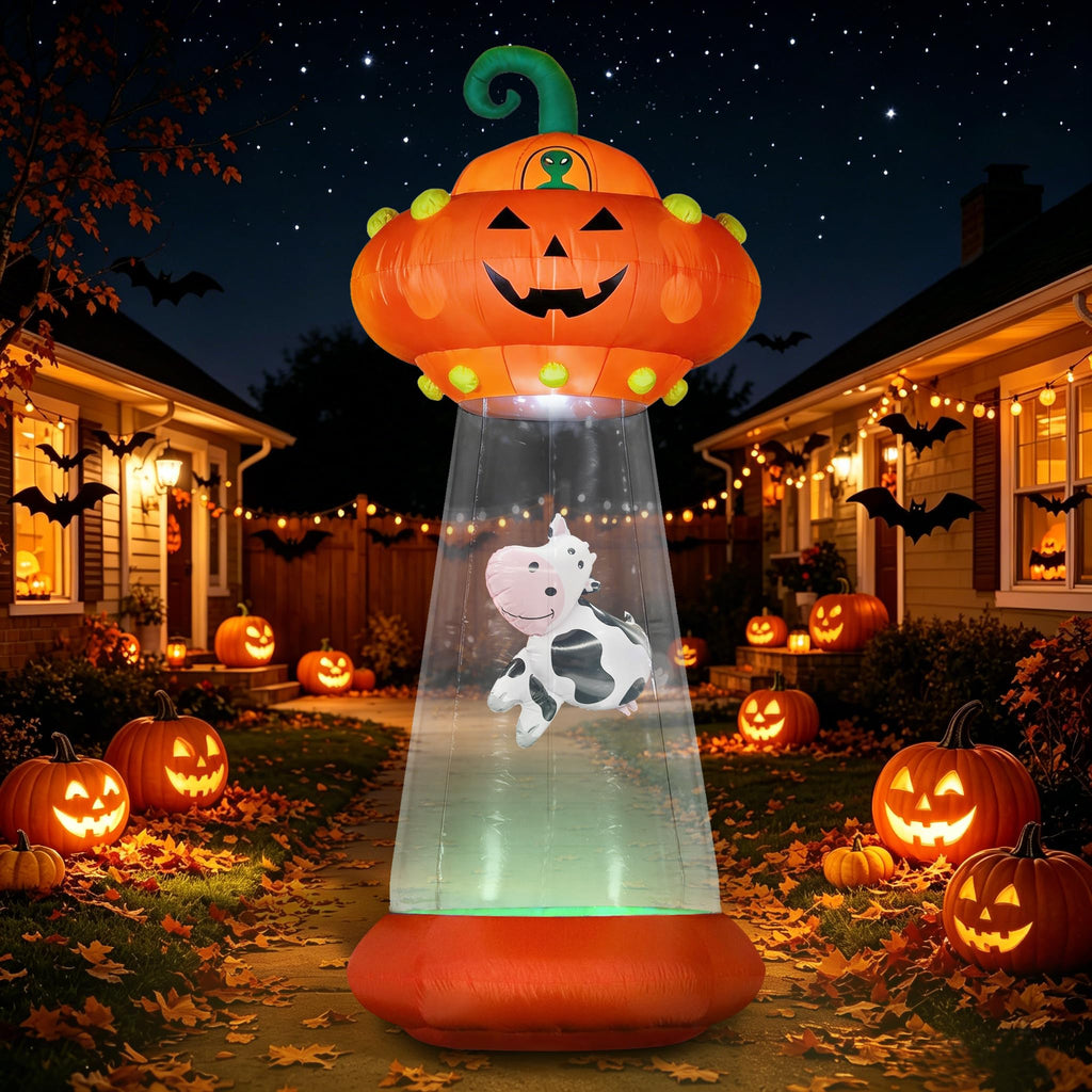 8 FT Inflatable Pumpkin UFO Decoration P6940