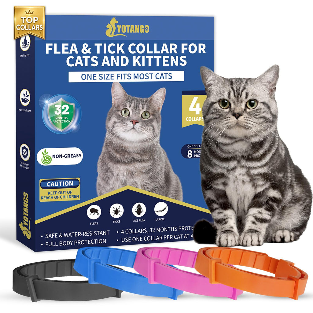 Flea and Tick Collar for Cats 4 Pack E22402