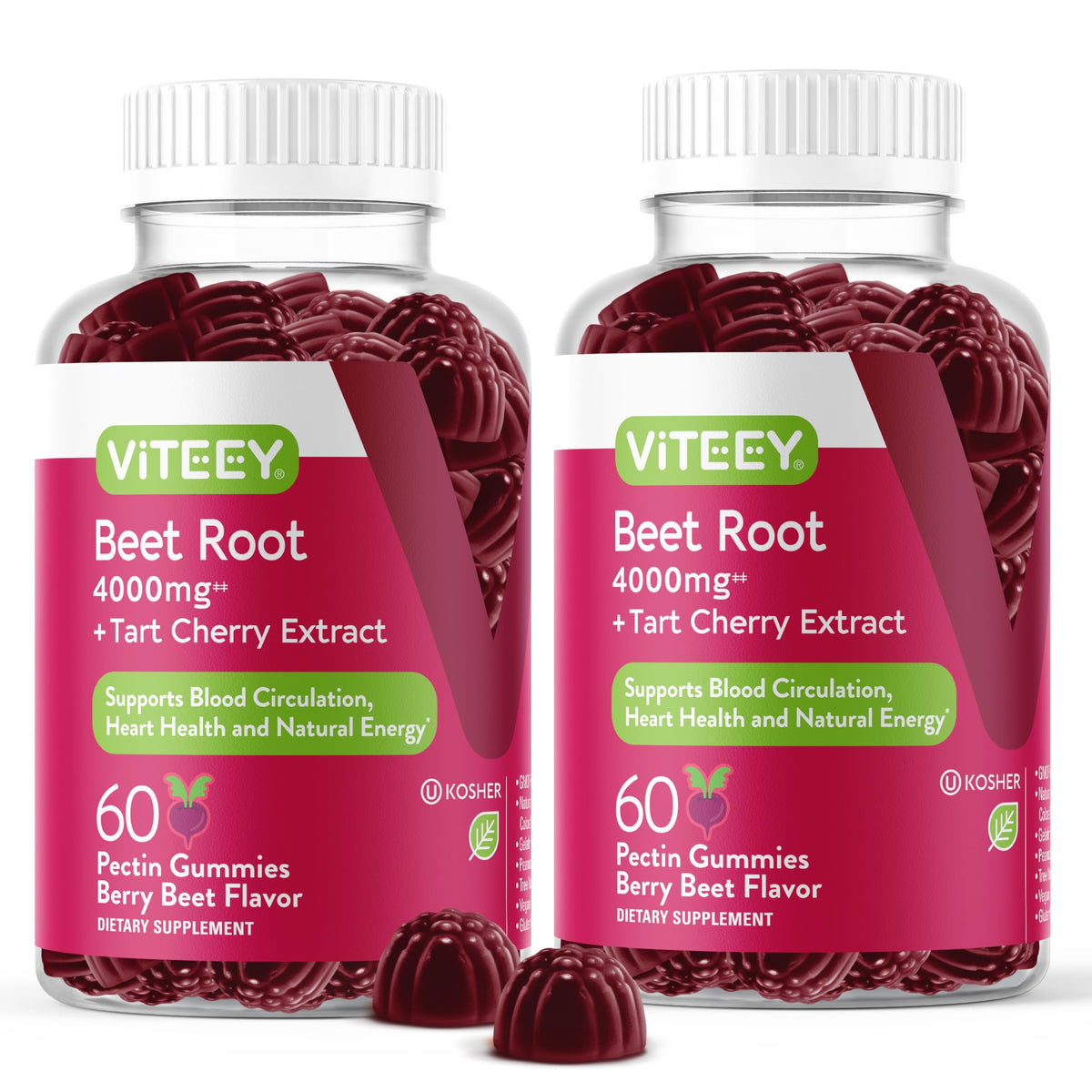 Beet Root Gummies 4000mg & Tart Cherry Q97873