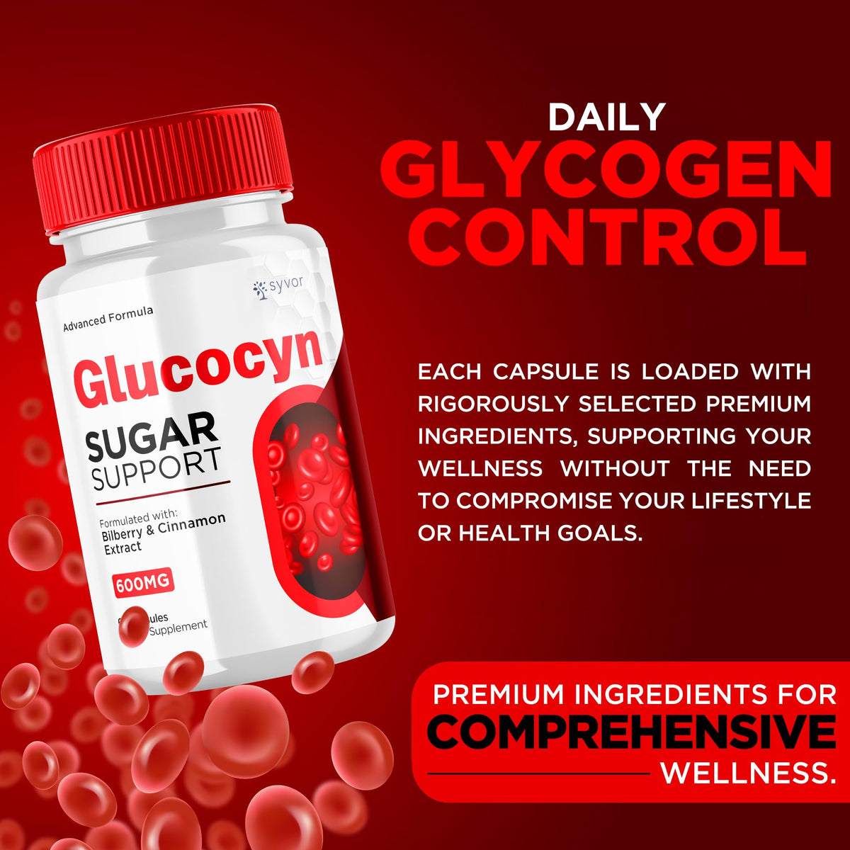 Glucocyn Capsules 300 Capsules J9733