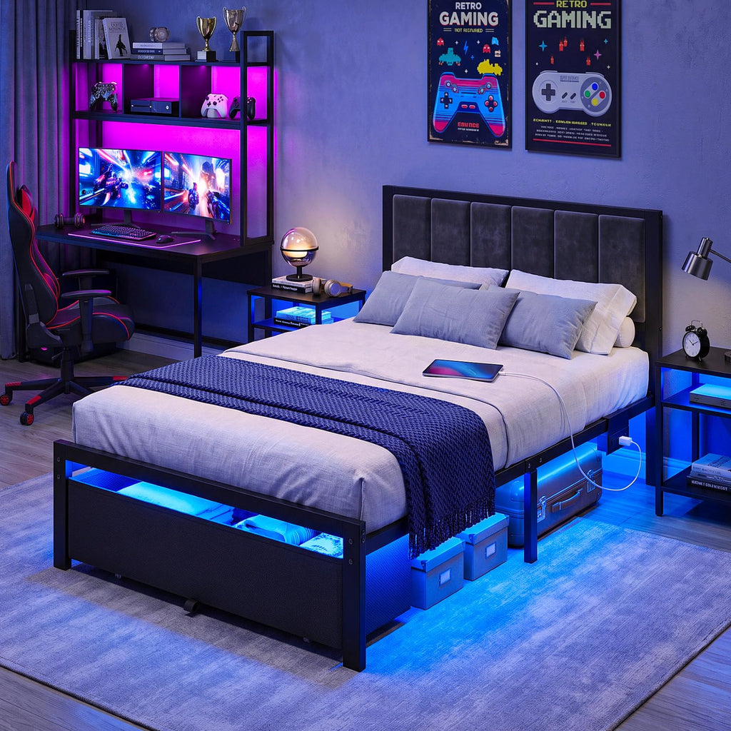 Twin Size Bed Frame with Drawer Q42288