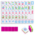 166 Acrylic Engraved Mahjong Tile Set with Carrying Bag R689